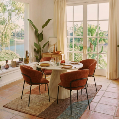 Chaise de salle à manger ARVO – Assise rembourrée, structure métal