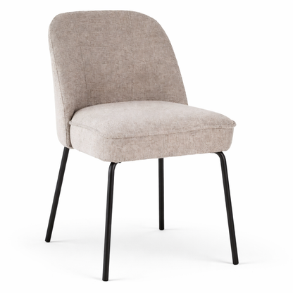 Chaise de salle à manger KIVO – Assise rembourrée, structure métal