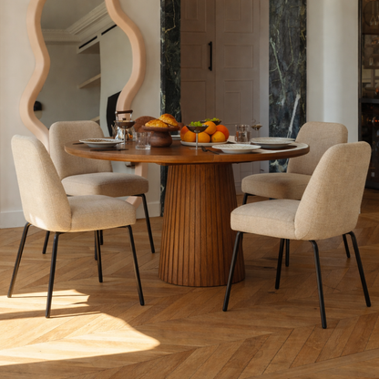 Chaise de salle à manger KIVO – Assise rembourrée, structure métal