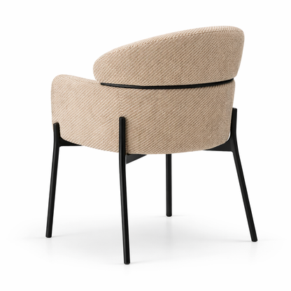 Chaise de salle à manger VALOR – Assise rembourrée, structure métal