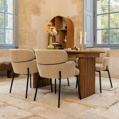 Chaise de salle à manger VALOR – Assise rembourrée, structure métal