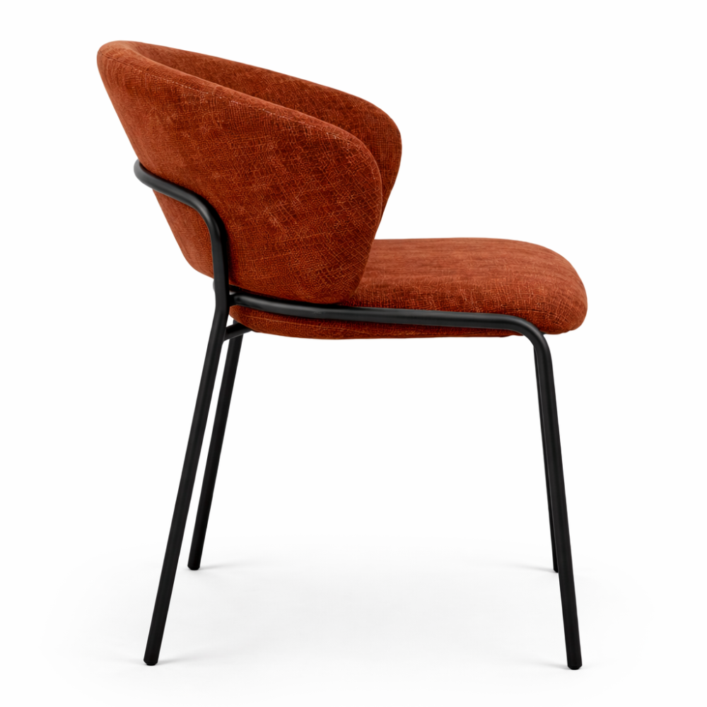 Chaise de salle à manger ARVO – Assise rembourrée, structure métal