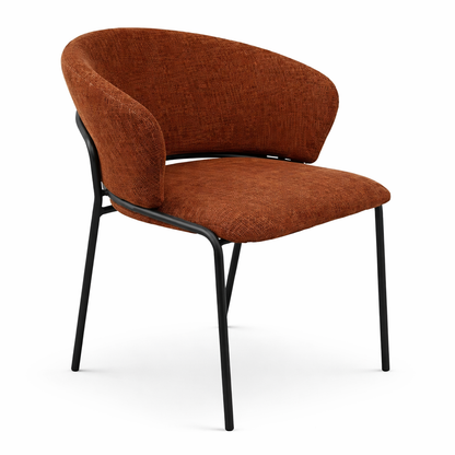 Chaise de salle à manger ARVO – Assise rembourrée, structure métal